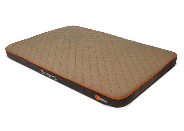 Thermal Pet Mattress - Brown & Tan