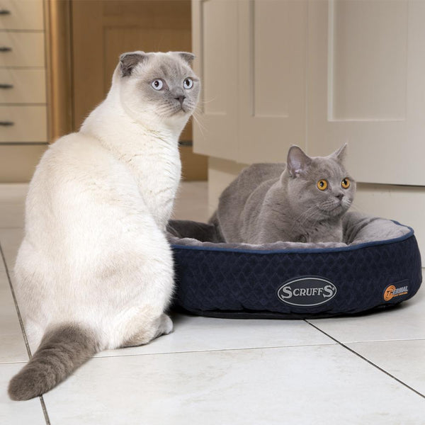 Thermal Ring Cat Bed - Navy Blue Cat Bed Scruffs® 