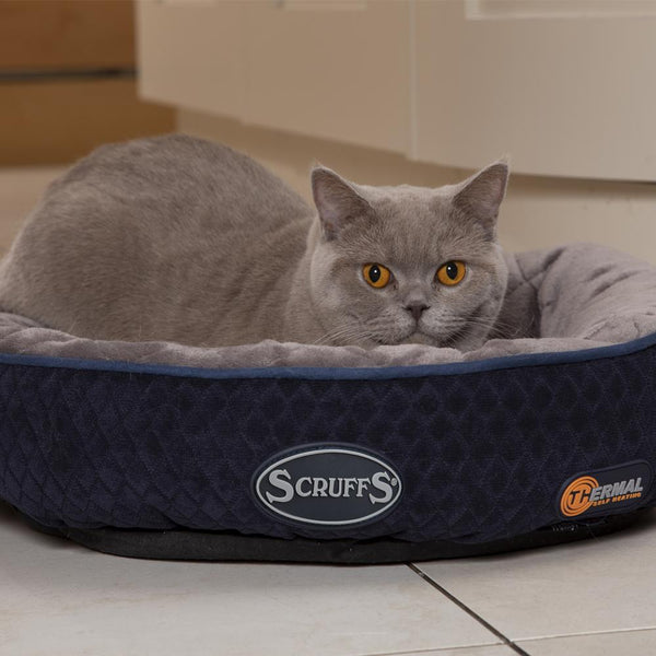 Thermal Ring Cat Bed - Navy Blue Cat Bed Scruffs® 