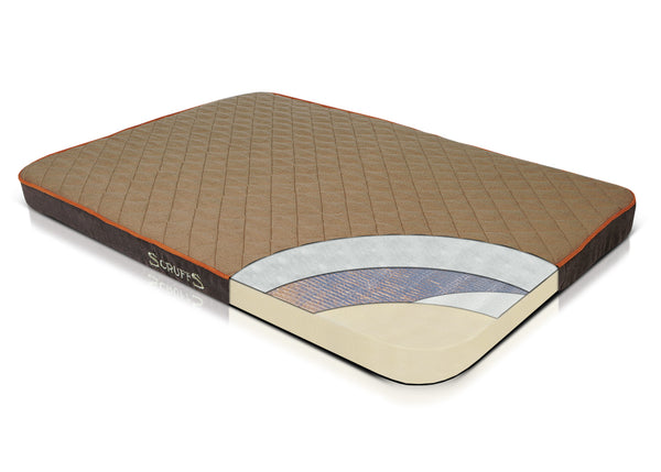 Thermal Pet Mattress - Brown & Tan